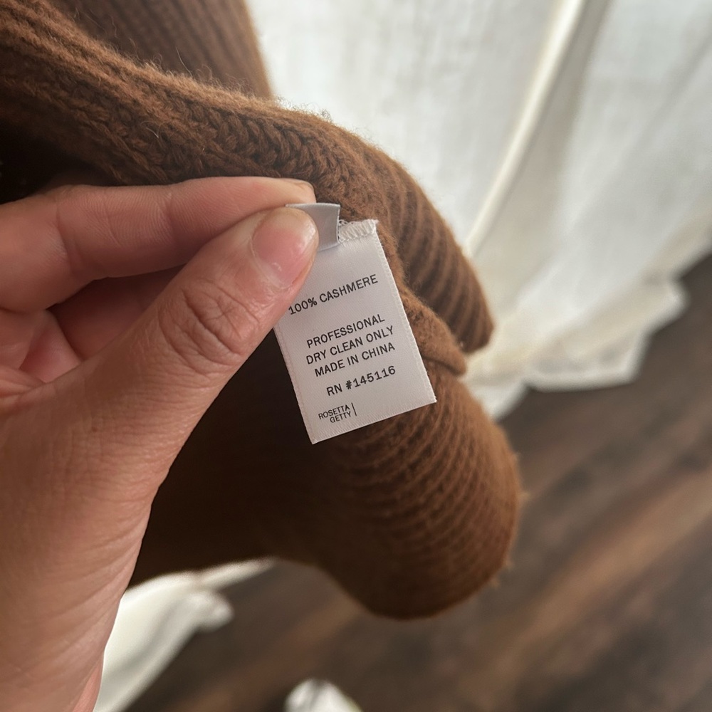 Rosetta Getty Warm Brown Knit Sweater - Picture 6 of 8